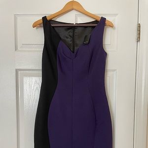 New with tag Tahari Dress, purple/black